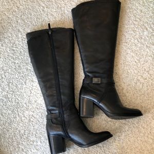 Knee high black boots